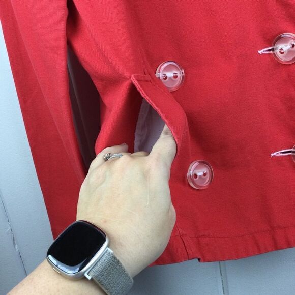 Periscope Red Double Breasted Blazer Jacket - Large - Picture 3 of 10